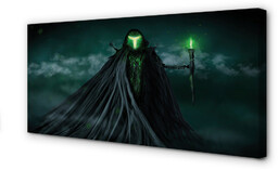Obraz na płótnie Mroczne postać zielony ogień