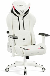 Fotel gamingowy Diablo X-Ray King Size: Biało-czarny, fotel