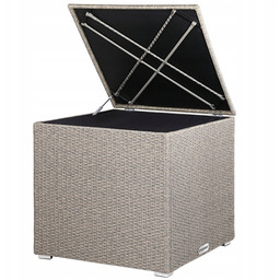 Ratanowy Kufer Skrzynia Kosz Pollyrattan Kremowy