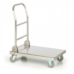 Składany nierdzewny wózek platformowy, 150 kg, platforma 720x410