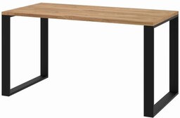 Biurko loftowe CLASSIC z blatem drewnianym microwczep dąb