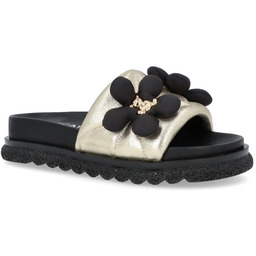 Skórzane klapki damskie - BOCCATO 475.068 ZŁOTE