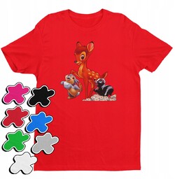 Koszulka T-Shirt Dziecięca Z Nadrukiem Bambi Tuptuś Dziewczynki