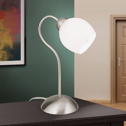 ORION Lampa stołowa Doma, satynowy nikiel, wysokość 30
