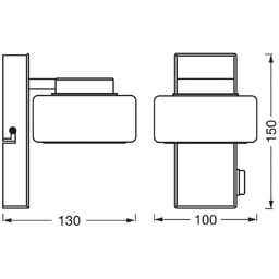 OSRAM Kinkiet ORBIS FLAME, czarny, łazienka, metal, nowoczesny