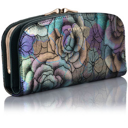 Duży Portfel Damski na Bigiel Kwiaty PETERSON 42123