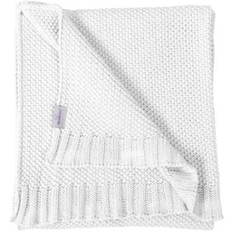 BabyMatex Kocyk TULLY z bawełny, biały (75x100cm)