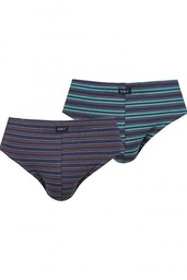 Bawełniane slipy męskie (2 pack) w paski MPP