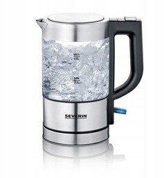 Severin Czajnik Elektr. Szkło-stal, Poj. 0,5 L, Zakryta