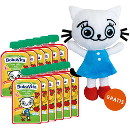Zestaw BoboVita Kicia Kocia Mus w tubce, jabłko,
