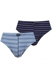 Niskie slipy męskie (2 pack) w cienkie paski