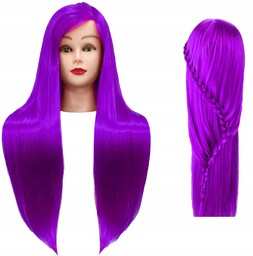 Główka treningowa Iza 90 cm purple, włos termiczny