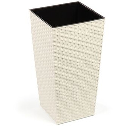 Doniczka FINEZJA 40 x 40 rattan kremowy Lamela