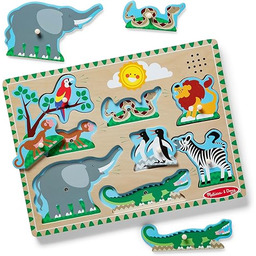 Melissa & Doug Zoo Animals Sound Puzzle -