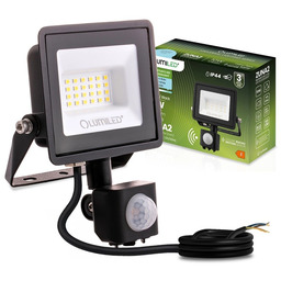 Naświetlacz LED 20W z czujnikiem IP44 6500K biała