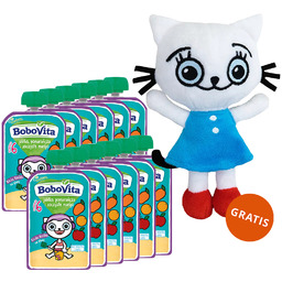 Zestaw BoboVita Kicia Kocia Mus w tubce, jabłko,