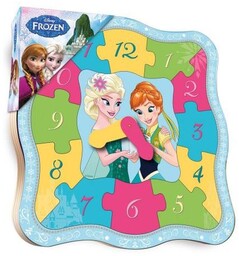 Brimarex Drewniane puzzle zegar Frozen Kraina lodu