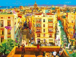 Ravensburger, Kolacja w Walencji, 1500 sztuk, Puzzle