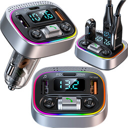 Transmiter samochodowy Bluetooth FM MP3 Szybka Ładowarka 2