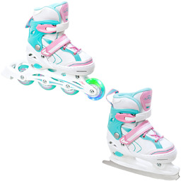 Rolki Łyżwy 2w1 RAVEN Lia Kółko LED