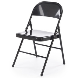 Krzesło składane k565 czarne metalowe halmar