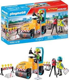 PLAYMOBIL Action Heroes Budowa drogi Zabawka budowlana