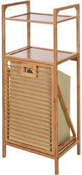 Regał łazienkowy z koszem wychylnym Bamboo, 40 x