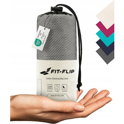 ULTRALEKKI ŚPIWÓR Z BAWEŁNY 100% 220X90CM BIAŁY