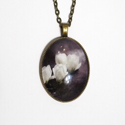 Pakamera Medalion kamea - Magnolia - owalny, antyczny