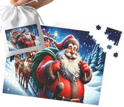 Puzzle - Boże Narodzenie Mikołaj Święta Świąteczne Wzory