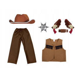 Kostium Szeryf Kapelusz Spodnie Gwiazda 116-128