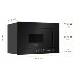 Kuchenka Mikrofalowa Do Zabudowy Kernau Kmo 204.1 Gb