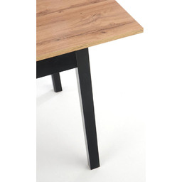 Stół rozkładany dąb wotan / czarny mat 124