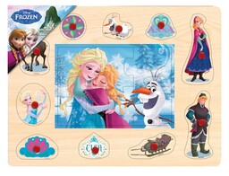 Brimarex Drewniane puzzle układanka Frozen Kraina lodu