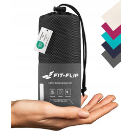 ULTRALEKKI ŚPIWÓR Z BAWEŁNY 100% 220X90CM SZARY