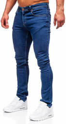 Granatowe spodnie jeansowe męskie regular fit Denley 5158
