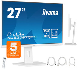 Biały monitor iiyama ProLite XUB2797QSU-W2 27" IPS LED