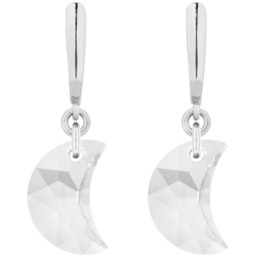 Srebrne kolczyki z księżycami SWAROVSKI  CRYSTAL