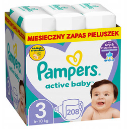 Pampers Active Baby 3 208 szt. 6-10 kg