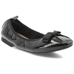 Filippo Baleriny damskie, cholewka ze skóry naturalnej lakierowanej