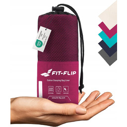 ULTRALEKKI ŚPIWÓR Z BAWEŁNY 100% 220X90CM RÓŻOWY