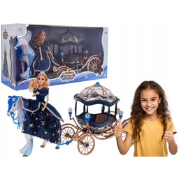 Interaktywna Karoca Kareta Lalka Konik Powóz Księżniczka Zabawka