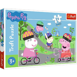 Trefl, puzzle, Maxi, Świnka Peppa, Aktywny dzień, 24