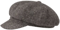 Czapka Newsboy 8 Panel Wool by Stetson, brązowy,