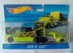 Hot Wheels Ciążarówka + Autko Rock n'' Race
