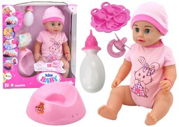 Lalka Bobas Siusiająca Body Czapeczka Nocnik Butelka Akcesoria