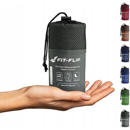 ULTRALEKKI ŚPIWÓR Z MIKROFIBRY 220X90CM CIEMNOSZARY