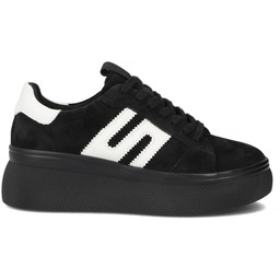 Skórzane sneakersy damskie - FILIPPO DP7175/25 CZARNE