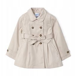 Płaszcz Mayoral 3413.33 przejściowy prochowiec z paskiem beżowy