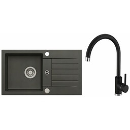 GENESIS Zlewozmywak jednokomorowy z ociekaczem Invis Amaro 130